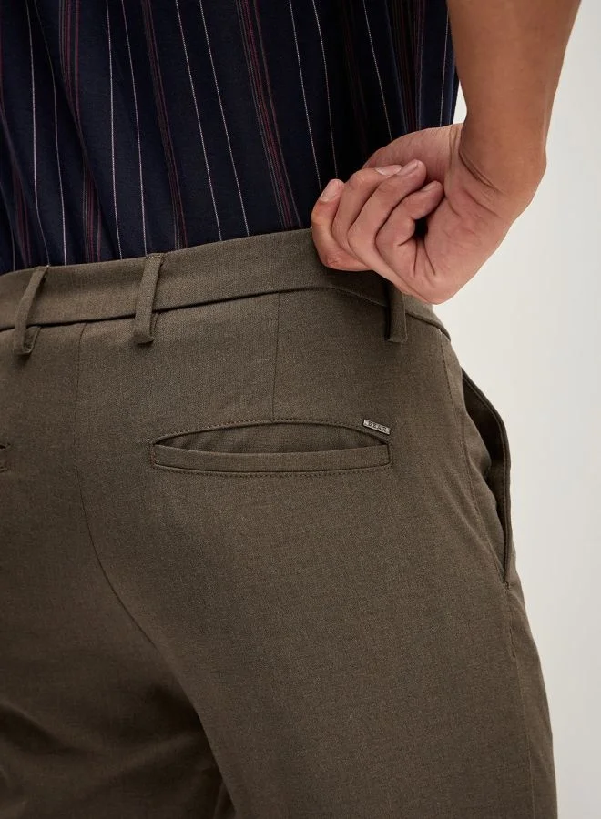 THE BEAR HOUSE Men's Brown 4 Way Stretch Formal Trouser Versatile Office and Travel Pants Comfortable Fit for Everyday Use Easy to Style Bottomwear for Work Weekend and Outings