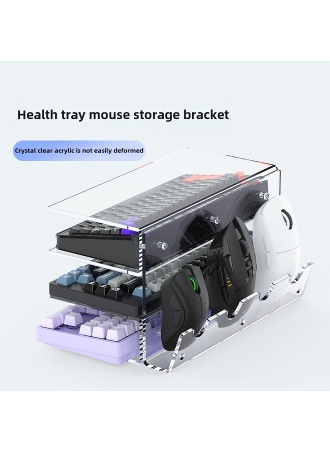 Mechanical Keyboard Display Rack Keyboard Multi-layer Bracket Mouse Storage Cabinet Storage Rack Gaming Mouse Collection Display Cabinet-Color:Keyboard And Mouse Storage Display Rack  Without Keyboard