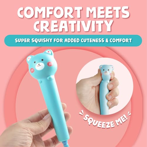 BUNMO Cute Pens 3 Pack - Stocking Stuffers for Girls - Tween Gifts - 6 Refills Included - Squishy Fun Pens for Kids - Squishy Kawaii Animals for Stationery - Girls Stocking Stuffers - Image 2