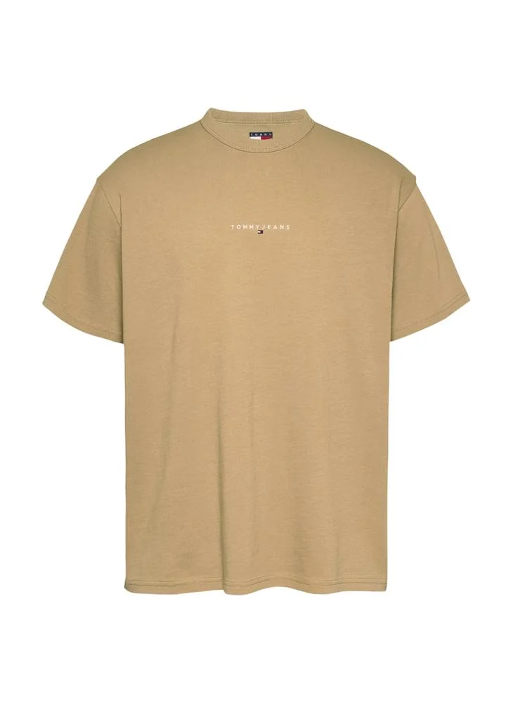 تومي جينز Logo Print  Crew Neck T-Shirt