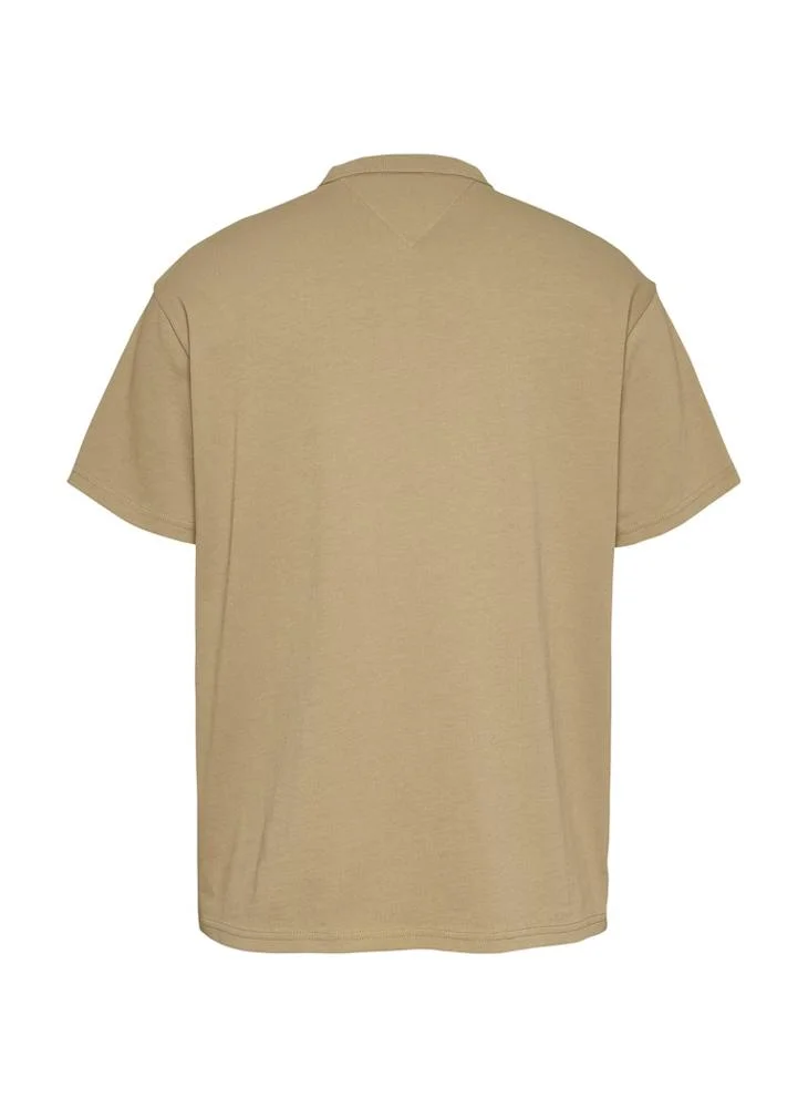 تومي جينز Logo Print  Crew Neck T-Shirt