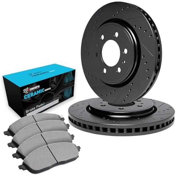 ريحني نماذج R1 المفاهيمية للفرامل والدوارات الأمامية وطقم الفرامل الأمامية وأقراص الفرامل والأقراص السيراميكية 20032009 تويوتا 4 رانر 20052021 تويوتا تاكوما 20072014 تويوتا FJ كروزر - Image 2