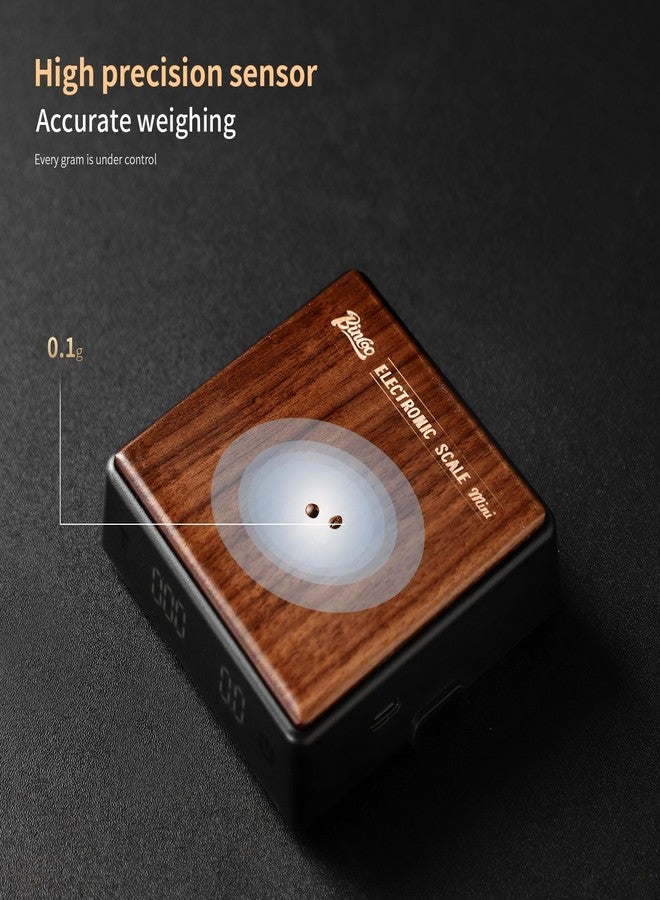 Bincoo Mini Coffee Digital Scale with Timer, Rechargeable Kitchen Electronic Scale, Compact Digital Scale for Precision Brewing, Accurate Measurement for Espresso & Pour Over (Black) - Image 4