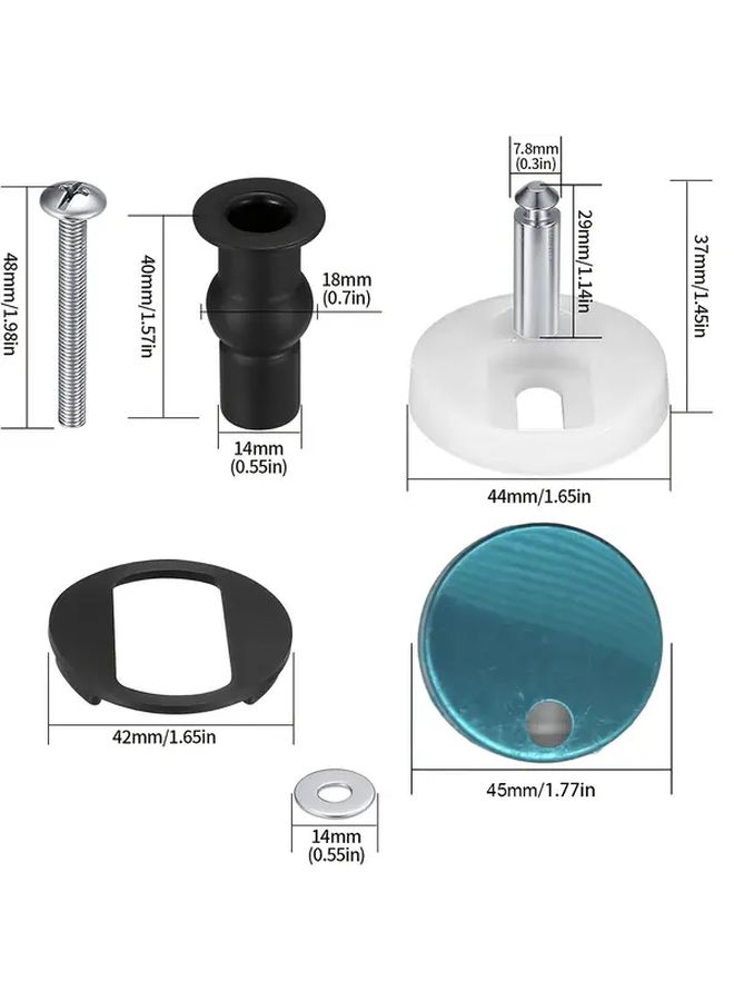4pcs Heavy Duty Toilet Seat Bolt Kit Quick Release Easy Install No Tools Needed Durable Metal Modern - Image 3