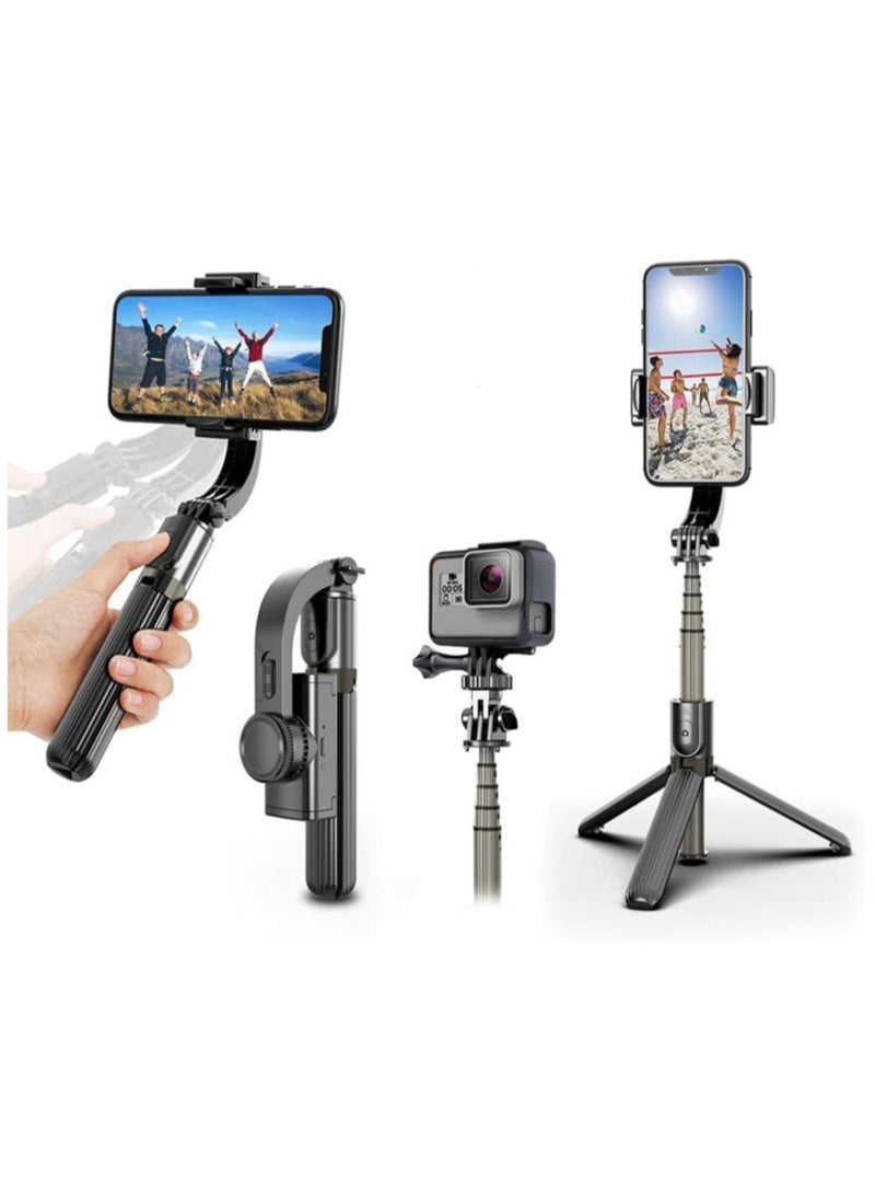 ELTRAZONE - Selfie Stick Gimbal Stabilizer 360° Rotation Tripod with Wireless Remote, Portable Phone Holder Auto Balance 1-Axis Gimbal for Smartphones Tiktok Vlog Youtuber Live Video Record - Image 1