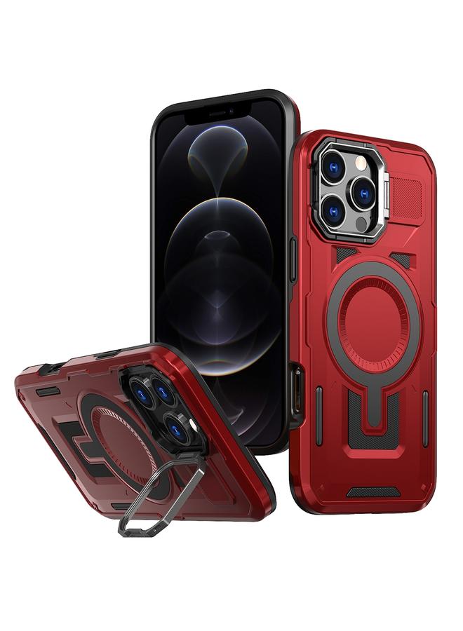 Zaboon Case For iPhone 12 Pro Max Shield Hollow Frame Holder MagSafe Phone Case - Image 1