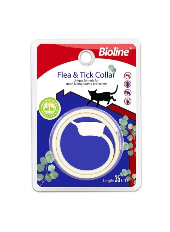 Bioline Eucalyptus & Lemon Scent Flea & Tick Collar For Cat - 35cm - Image 1