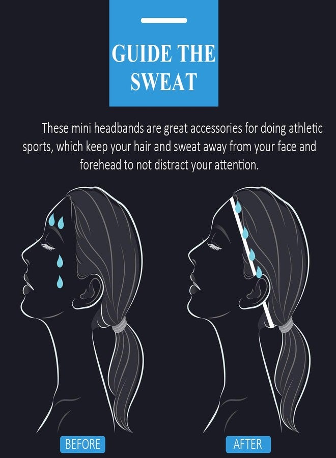 بيميمو مجموعة Bememo من 4 قطع من عصابات الرأس الرياضية السميكة غير القابلة للانزلاق والمرنة للنساء والرجال (أسود، أبيض، رمادي، أزرق ملكي) - Image 4