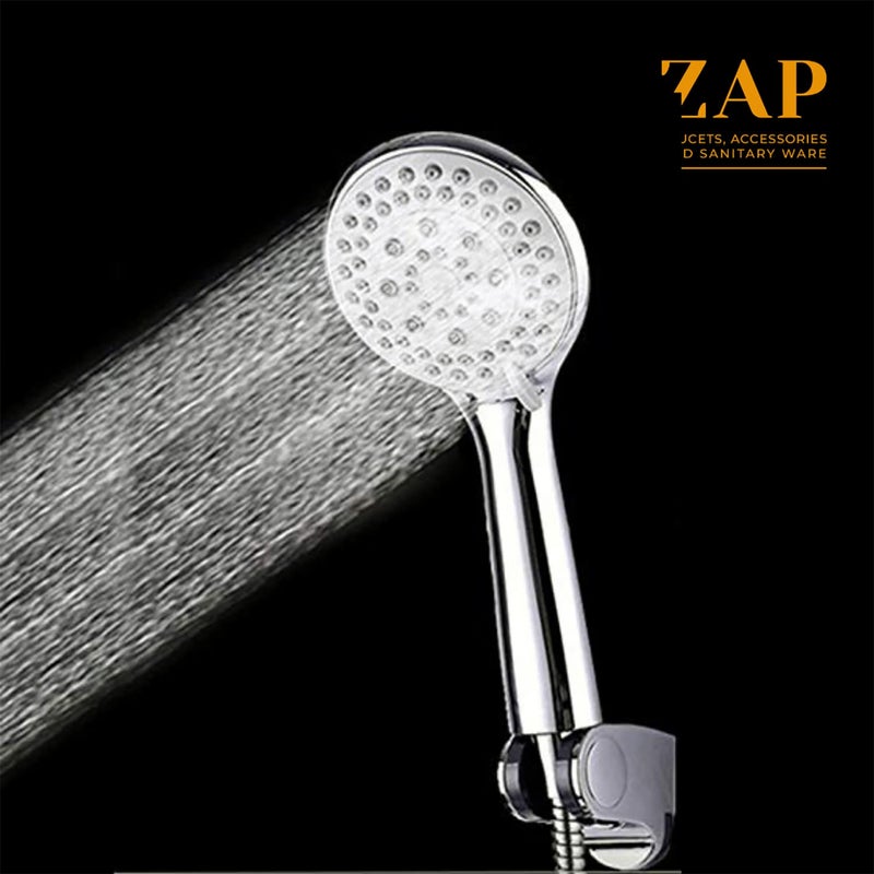ZAP ZAP COMBO OF Hexa Ultra Square High Grade 304 SS Polished Overhead Shower with Rod and ABS Silicon Hand Shower with Flexible Hose Pipe and Wall Hook - Image 3