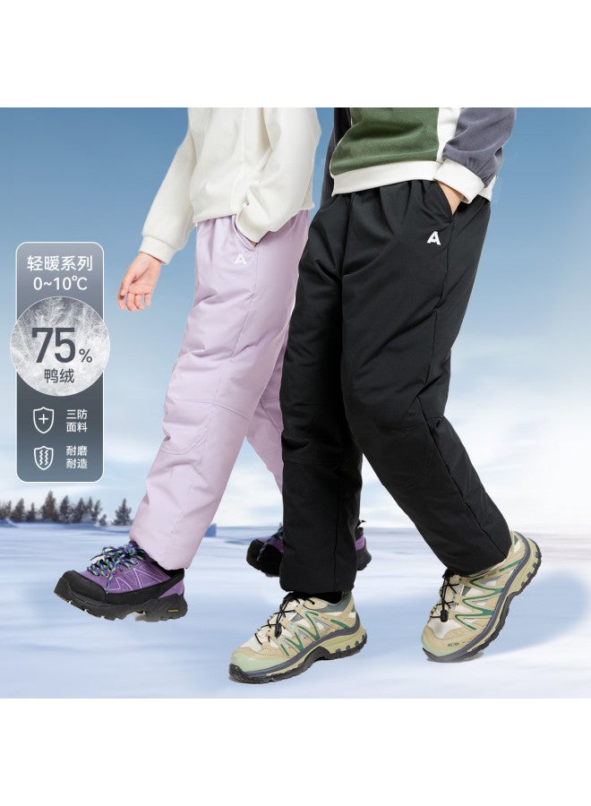 Annil kids' Winter Pants - Waterproof, Windproof, Stain-resistant Thickened Fleece-lined Snow Pants For Boys & Girls - Image 2