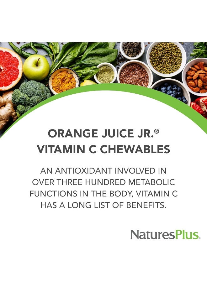 NaturesPlus Natures Plus Orange Juice Jr. - Pack of 2, 180 Chewable Tablets - 100 mg Vitamin C - Vegetarian, Gluten Free - 360 Total Servings - Image 3