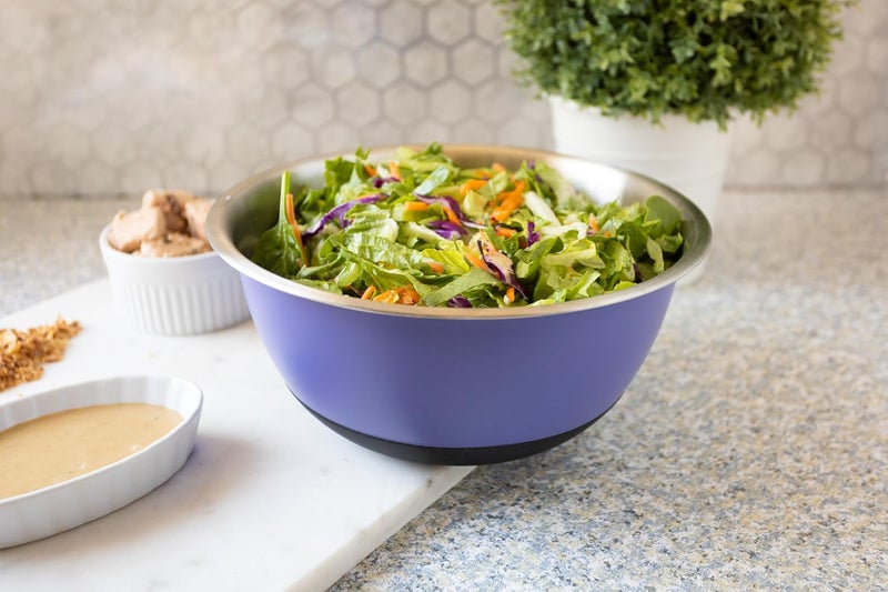 Fox Run Purple Stainless Steel Mixing Bowl, 4.25 Quart Capacity - Image 5
