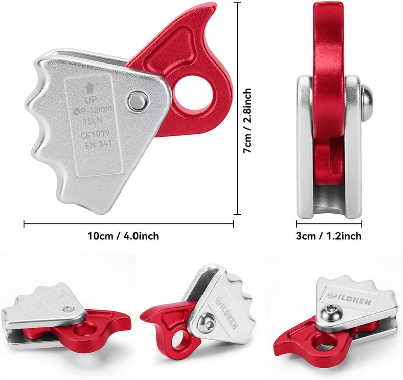 WILDKEN Climbing Ascender Fall Protection Belay Device Climbing Rope Grab for Rock Climbing Mountaineering Tree Arborist Expedition Caving Rescue Aerial Work - Image 4