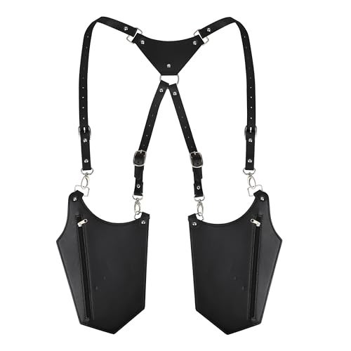 GREUS Men’s Underarm Shoulder Holster Bag Vintage PU Leather Crossbody Chest Pouch Adjustable Anti-Theft Travel Wallet Phone Bag - Image 1