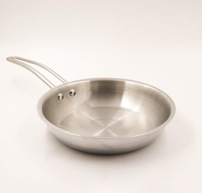 Spillbox Stainless Steel Sandwich Triply Kadhai|Kadai|Wok|Nonstick 3-Layer Body| Steel Cookware|Induction safe|Dishwasher Safe|Food Grade |Heavy |FryPan |Curry |Stirfry|Deepfry-FryPan (Med - Dia:24cm) - Image 3