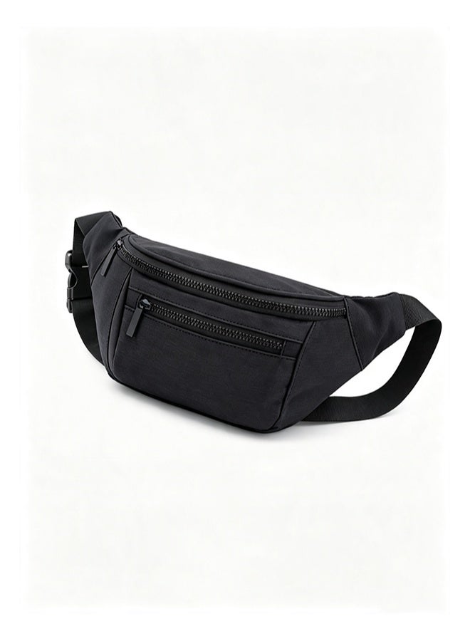 Fanny Pack for Men Women,Crossbody Waist Bag Pack,Belt Bag for Travel Walking Running Hiking Cycling,Easy Carry Any Phone,Wallet, Black, One Size, Fashion - Image 1
