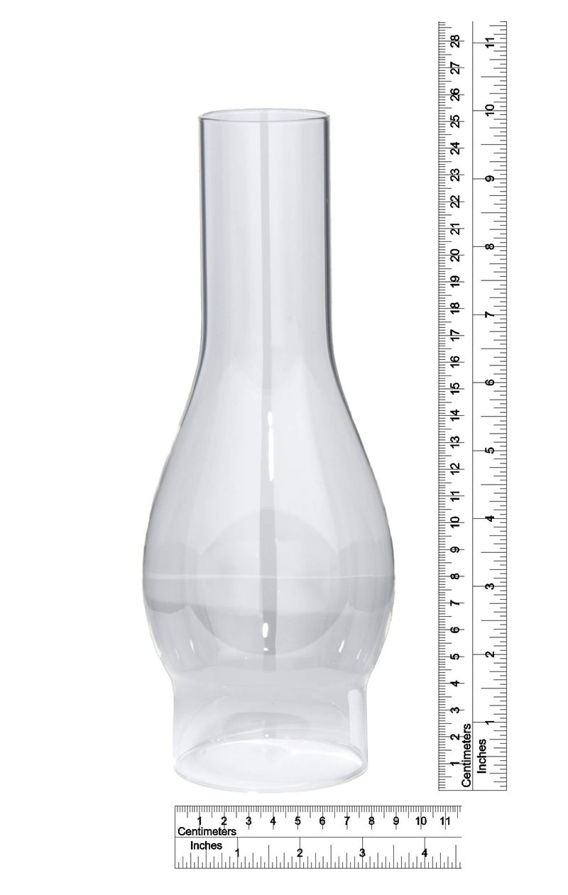 B&P Lamp مدخنة زيت B&P بارتفاع 3 بوصة وقطر 10 بوصة من الزجاج الشفاف للتراث واستعادة المصابيح الزيتية والكيروسينية القديمة - Image 2