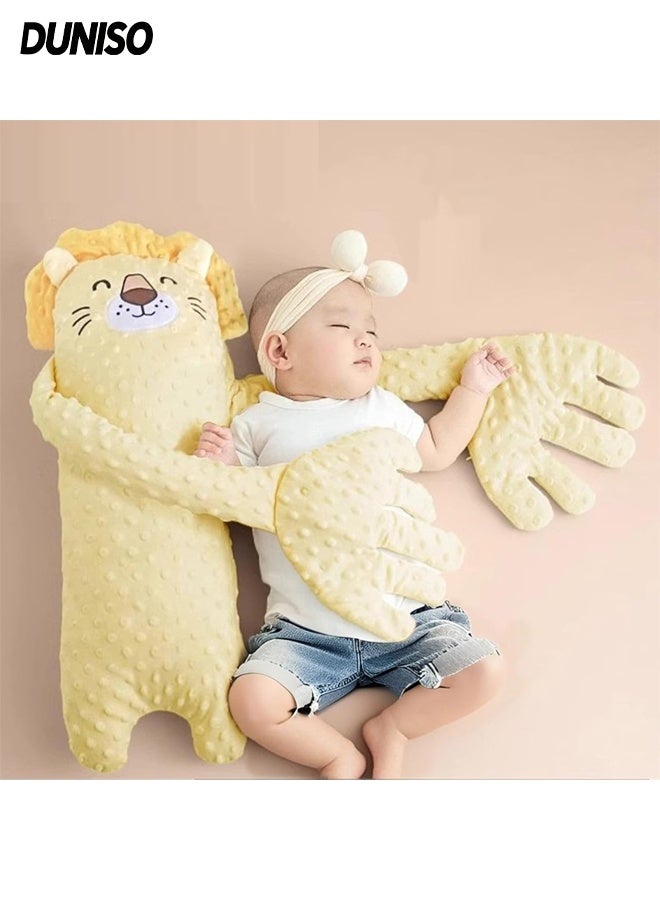 DUNISO Baby Patting Sleeping Toy with with Remote Control,Automatic Soothing Palm Hand,Startle Prevention Pat Pillow with Detachable red bean liner - Image 1