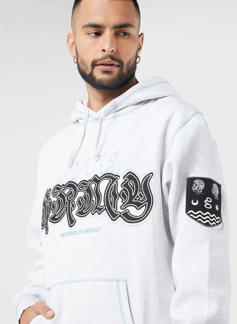 Grimey Fire Route Vintage Hoodie