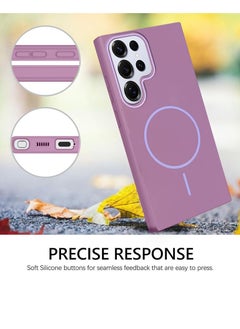 Techie Ultra-Thin Matte Sensory TPU Hard Back Cover Case with Magnetic MagSafe Wireless Charging for Samsung Galaxy S25 Ultra 2025 - Purple  - Image 3