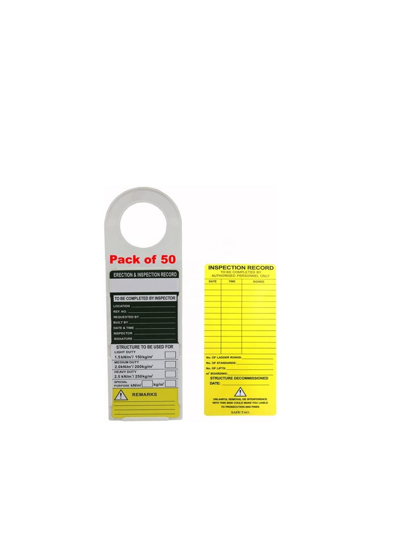 ABBASALI Scaffolding Status Holder and Scaffolding and Construction Inspection Tags  - Image 1