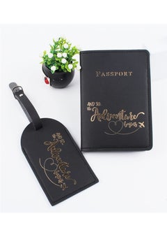 KASTWAVE Passport Covers and Luggage Tags Set, Passport Holder Travel Suitcase Tag Case Organizer for Storing Passport Business Cards Credit Cards Boarding Passes (2 Covers + 2 Tags)  - Image 4