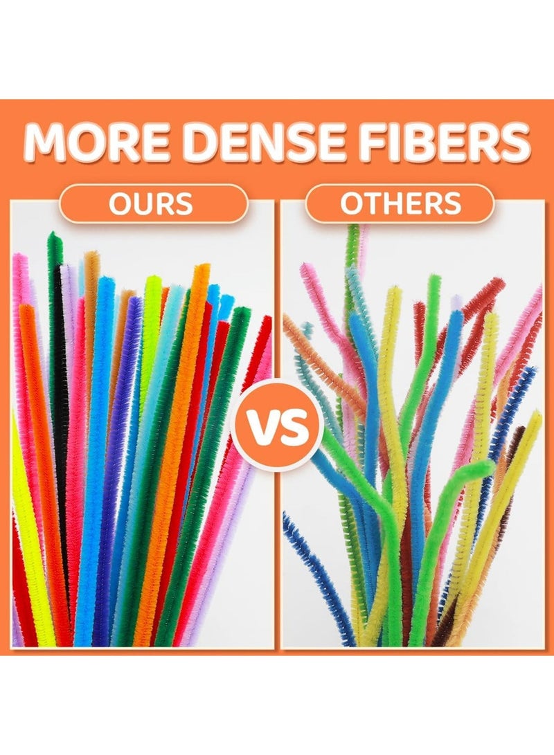 200pcs Craft Pipe Cleaners, 17 Colors Creative Chenille Stems Pipe Cleaners Craft – 8mm Craft Supplies for DIY Projects, Art Activities, Decorations & More - Image 2