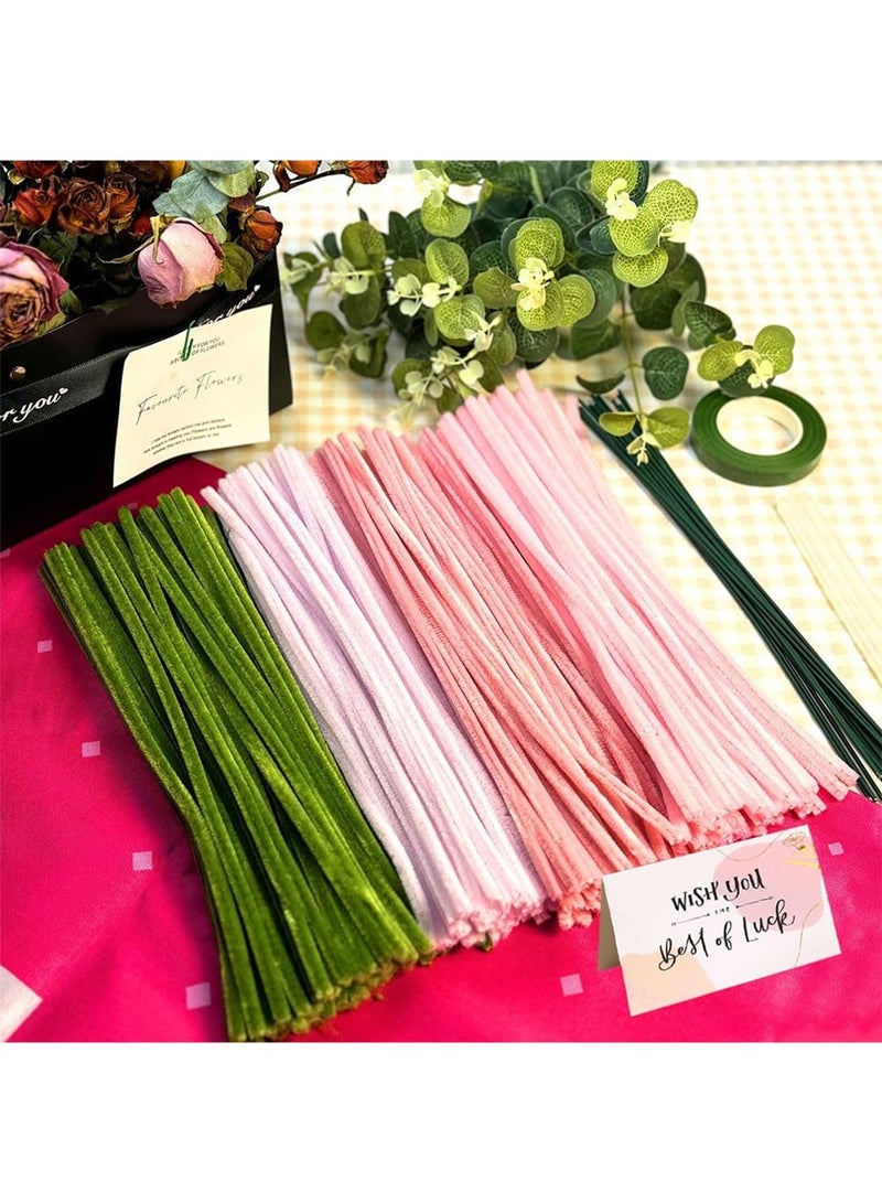 200pcs Craft Pipe Cleaners, 17 Colors Creative Chenille Stems Pipe Cleaners Craft – 8mm Craft Supplies for DIY Projects, Art Activities, Decorations & More - Image 3