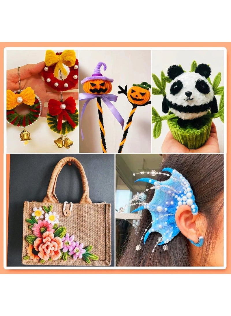 200pcs Craft Pipe Cleaners, 17 Colors Creative Chenille Stems Pipe Cleaners Craft – 8mm Craft Supplies for DIY Projects, Art Activities, Decorations & More - Image 4
