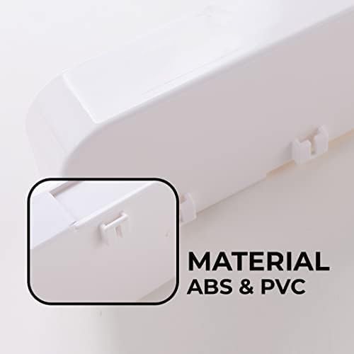 Urbane Home Urbane Home Kitchen Organizer with Towel Hanger|Self-Adhesive Wall Shelf|Non-Toxic|Easy to Fit Plastic Bathroom Shelf|Multipurpose Wall Mounted Shelf for Bathroom & Kitchen|1323|White - Image 3