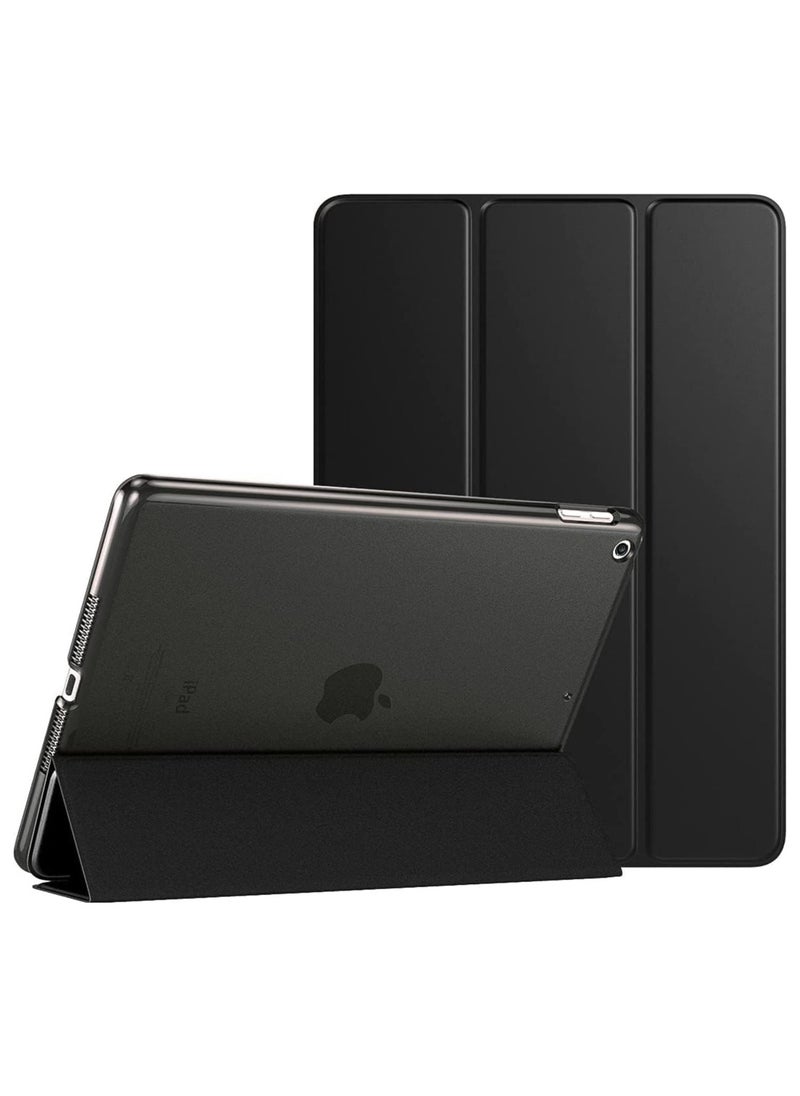 FARROBIZZ iPad 10.2 Case - iPad 9th Generation 2021/ iPad 8th Generation 2020/ iPad 7th Generation 2019 Case - Slim Translucent Hard PC Protective Smart Cover with Stand - Black  - Image 1