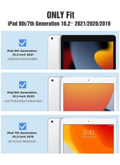 FARROBIZZ iPad 10.2 Case - iPad 9th Generation 2021/ iPad 8th Generation 2020/ iPad 7th Generation 2019 Case - Slim Translucent Hard PC Protective Smart Cover with Stand - Black  - Image 2