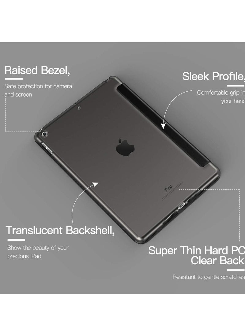 FARROBIZZ iPad 10.2 Case - iPad 9th Generation 2021/ iPad 8th Generation 2020/ iPad 7th Generation 2019 Case - Slim Translucent Hard PC Protective Smart Cover with Stand - Black  - Image 5
