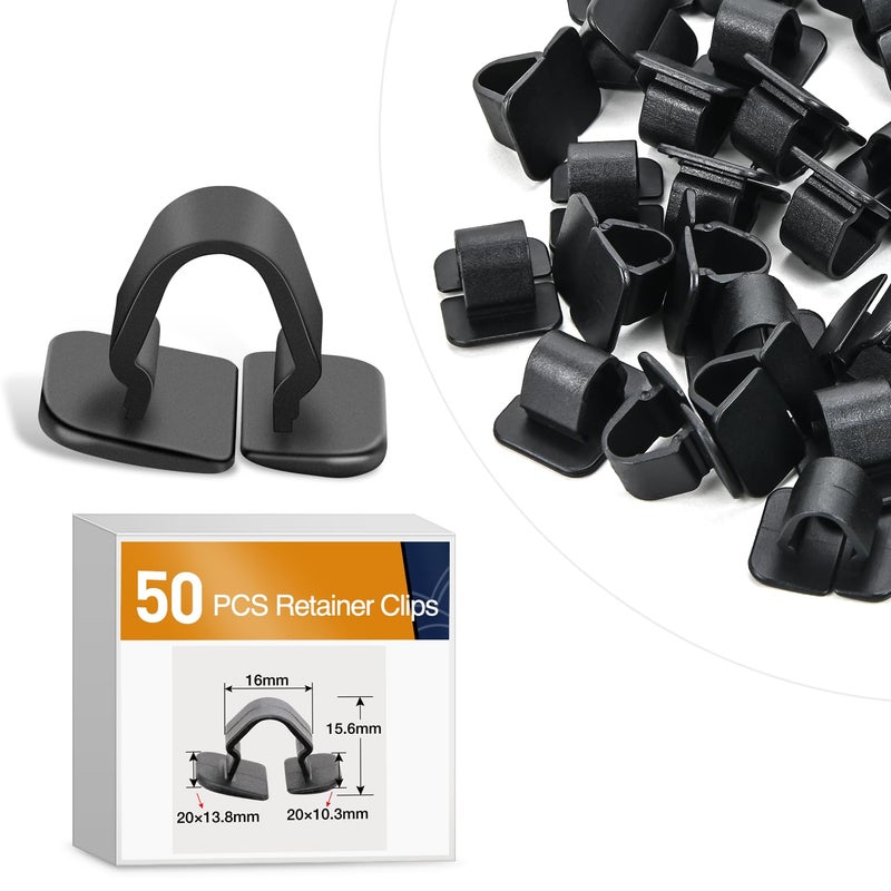 GOOACC 50 قطعة مشبك تثبيت عازل غطاء المحرك نايلون أسود لأودي 1H5863849A01C فولكس فاجن بيتل جيتا فاهيتون