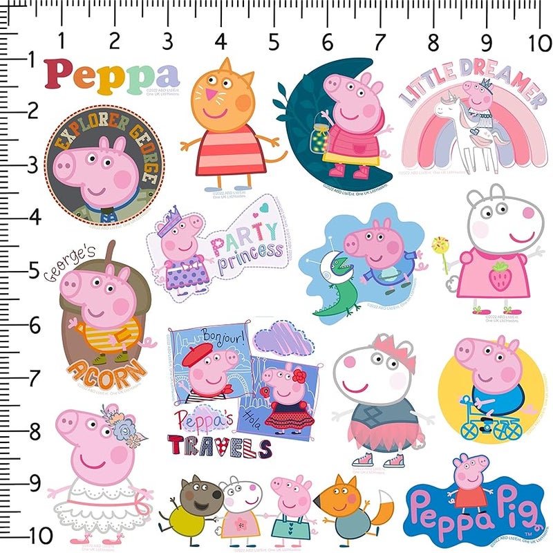GRAPHICS & MORE Peppa  Sticker Pack Die Cut Vinyl Large Deluxe Stickers Variety Pack - Laptop, Water Bottle, Scrapbooking, Tablet, Skateboard, Indoor/Outdoor - Set of 50 - Image 2