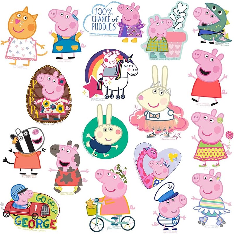 GRAPHICS & MORE Peppa  Sticker Pack Die Cut Vinyl Large Deluxe Stickers Variety Pack - Laptop, Water Bottle, Scrapbooking, Tablet, Skateboard, Indoor/Outdoor - Set of 50 - Image 4