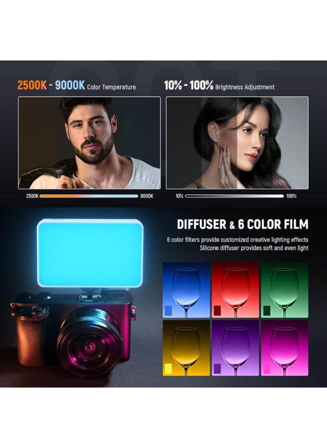 Generic Rechargeable LED Selfie Clip-On Light – Adjustable 2500K–9000K, CRI 95+, 3000mAh Battery, Color Filters & Diffuser – For Phone, Laptop, Camera, Zoom Calls & Video Content  - Image 5