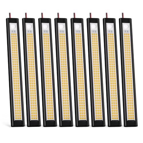 GZV 12V LED Light, Enclosed Trailer Light, 12 Volt Lights, 12v LED Lighting for RV Interior, Strip Lights for Trailer, Cargo, Truck, Van, Shed, RV(8Pack, 4000K, Black) - Image 1