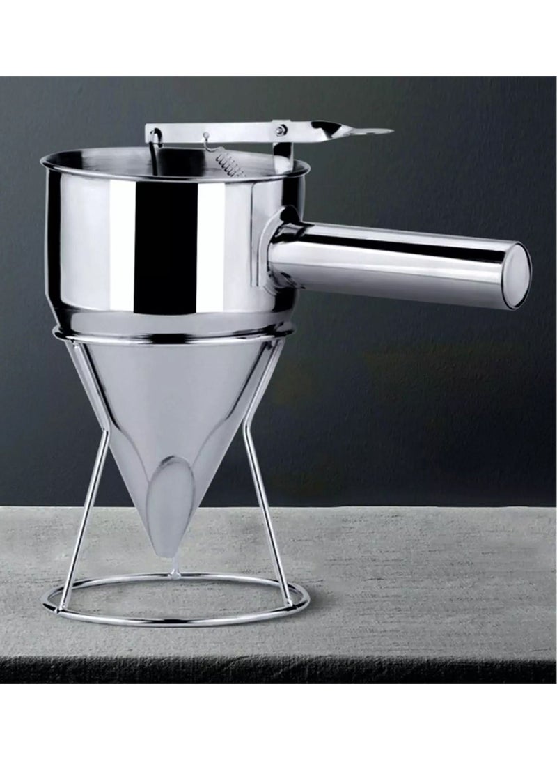 موزع خفاقة الفطائر من الفولاذ المقاوم للصدأ، فاصل يدوي لخلط العجين، فاصل لخبز الكعك، كوب قياس - Image 2