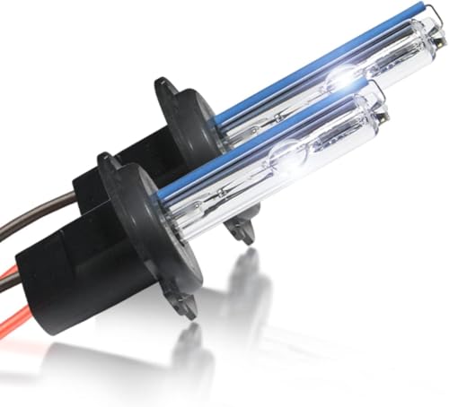 HIDWarehouse AC HID Xenon Replacement Bulbs H7 6000K Light Blue 1 Pair Metal Base