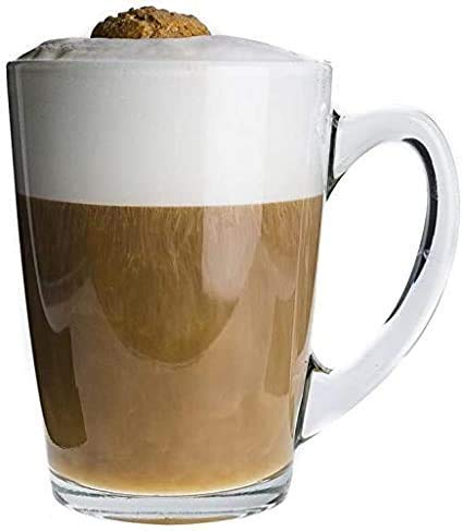 LVOOK Tableware Borosilicate Glass Tea CupCoffee CupCappuccino CupHot Chocolate Cup Set of 6 Piece White 180 ML City Cup - Image 1