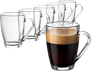LVOOK Tableware Borosilicate Glass Tea CupCoffee CupCappuccino CupHot Chocolate Cup Set of 6 Piece White 180 ML City Cup - Image 2