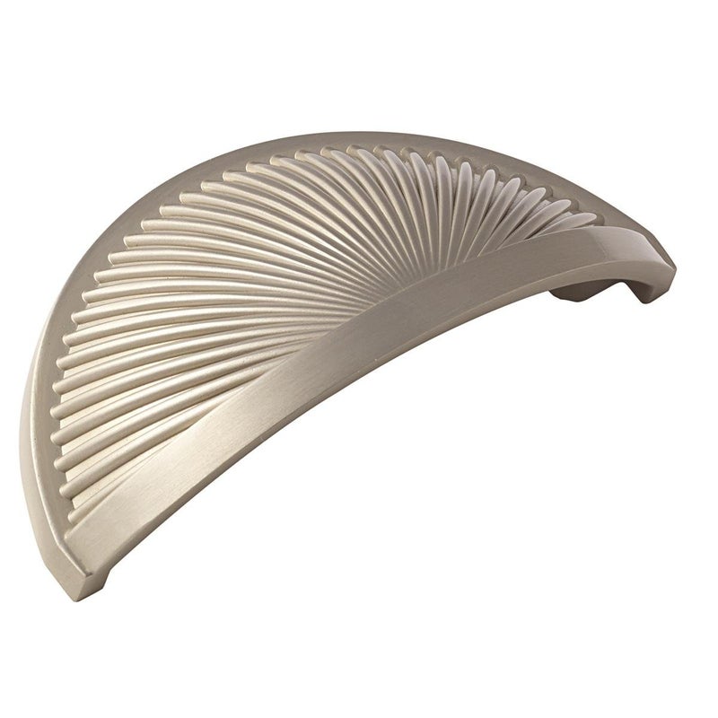 Amerock Cabinet Cup Pull Satin Nickel 3 inch 76 mm Center to Center Sea Grass 1 Pack Drawer Pull Drawer Handle Cabinet Hardware