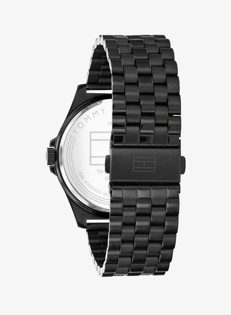 TOMMY HILFIGER 3-Hand Mens Quartz Movement Watch With Black Stainless Steel Bracelet - 1710613