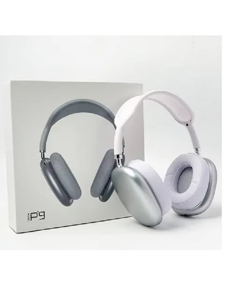 P9 Bluetooth Over-Ear Headphones Silver - Image 2