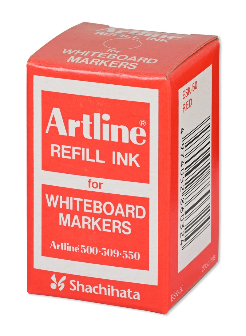 Artline Artline Refill Ink for 500, 509 and 550 White Board Marker, Color:Red-ARIKESK50RE  - Image 4