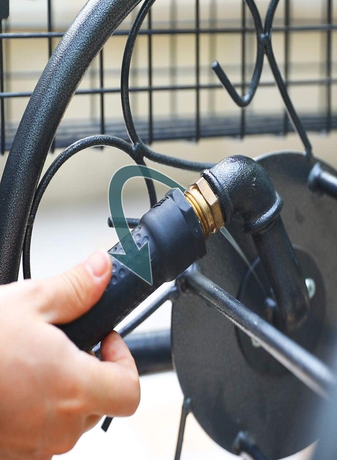Worth Garden 5/8in. x 4ft Short Hose - 5/8" x4' Replacement Leader Hose for Hose Reel - Durable PVC Non Kinking Heavy Duty Water Hose with Brass Hose Fittings Dark Green - Image 4