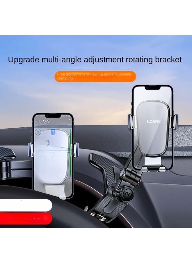 Silvery Car Phone Holder 360 Degree Adjustable Dashboard Mount Anti Slip Clip - Image 4