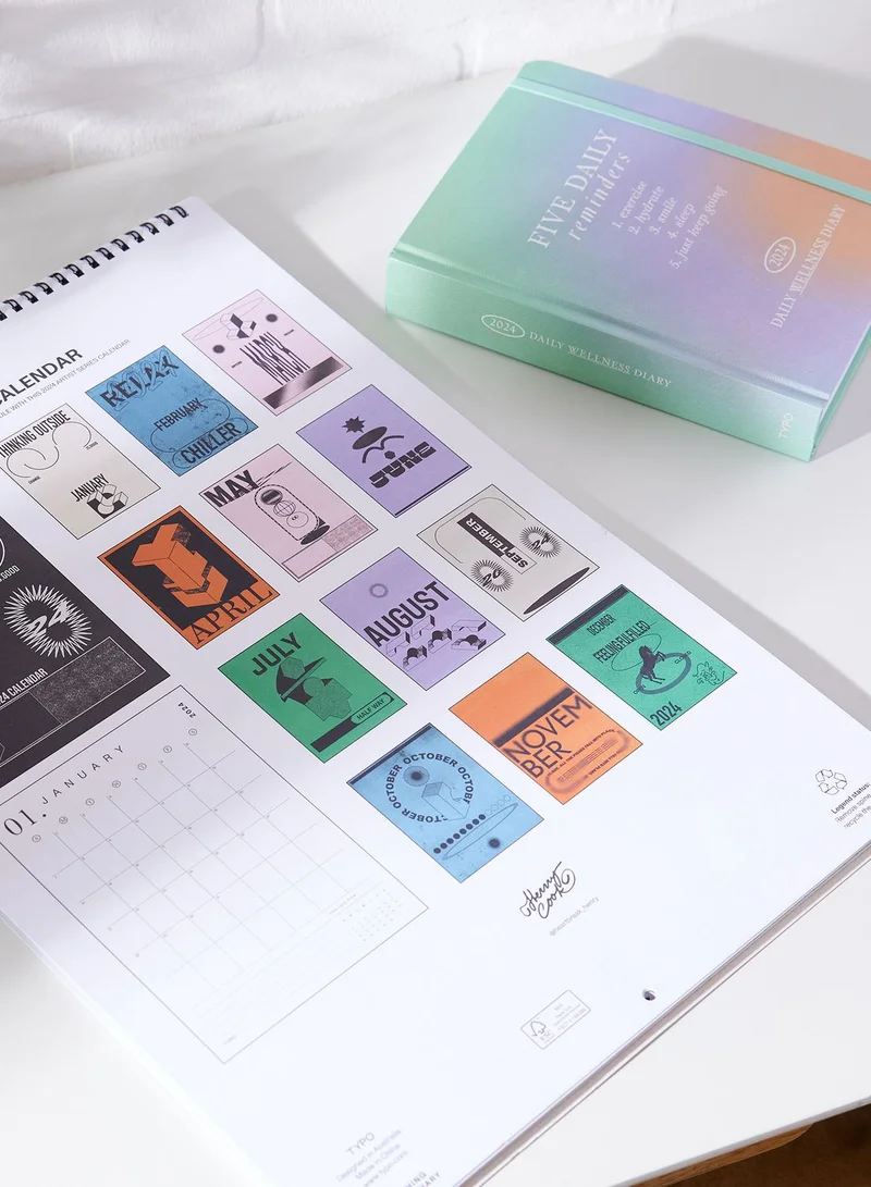 Typo Stationery, 2024 A3 Art Series Calendar, Thinking Outside