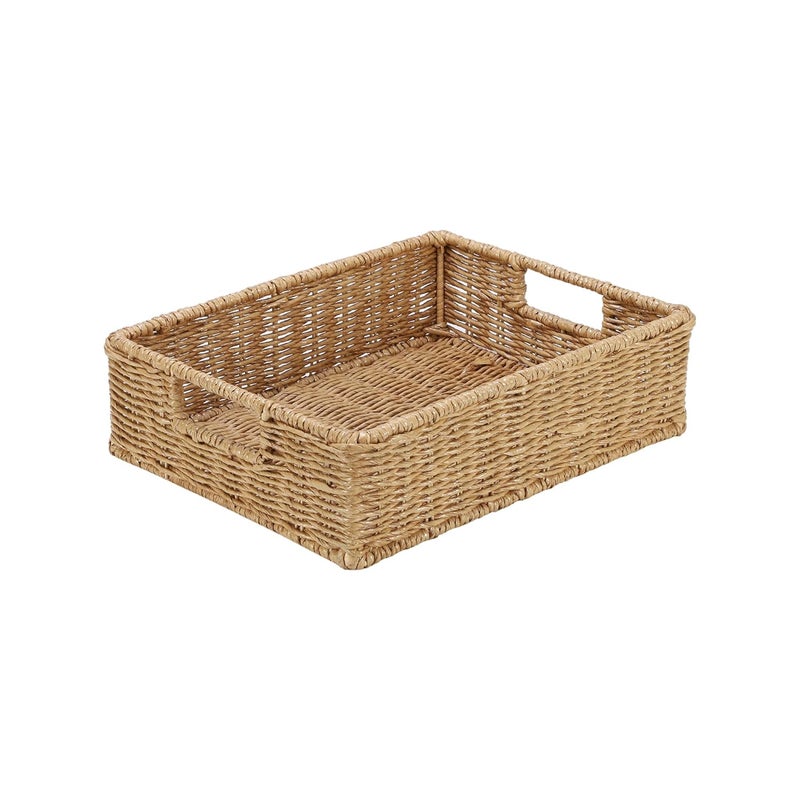 Akway سلة تخزين من القصب البحري من أكواي - (لون بيج) (طقم من 2 - (14" × 10" × 4، 12" × 8" × 4)) - Image 5